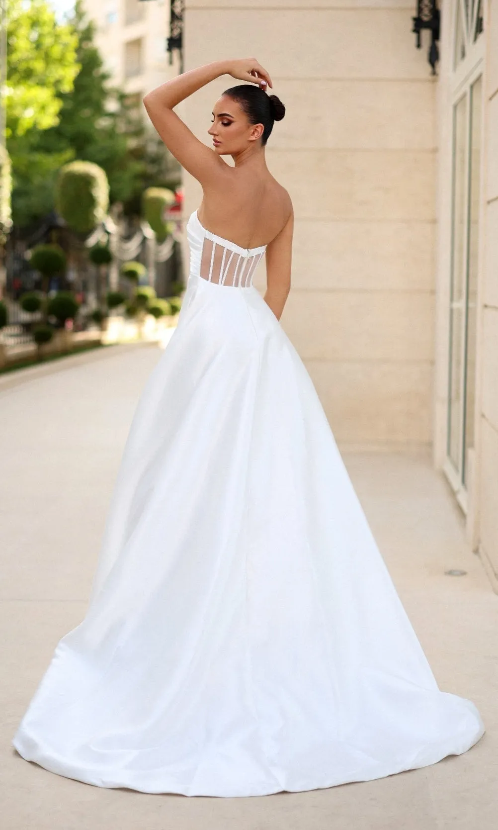 Strapless Long White Prom Dress: Tina Holly TE302 sold by PromGirl product image thumbnail 2