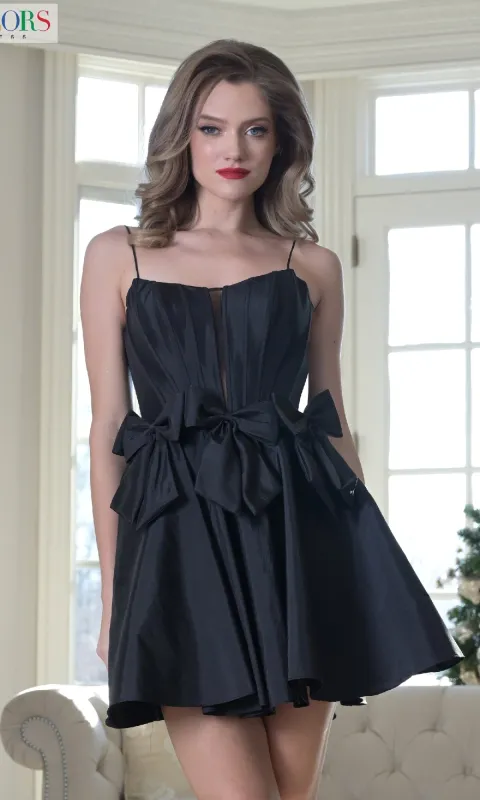Bow-Waist Short Hoco Dress: Colors Dress 3637 sold by PromGirl