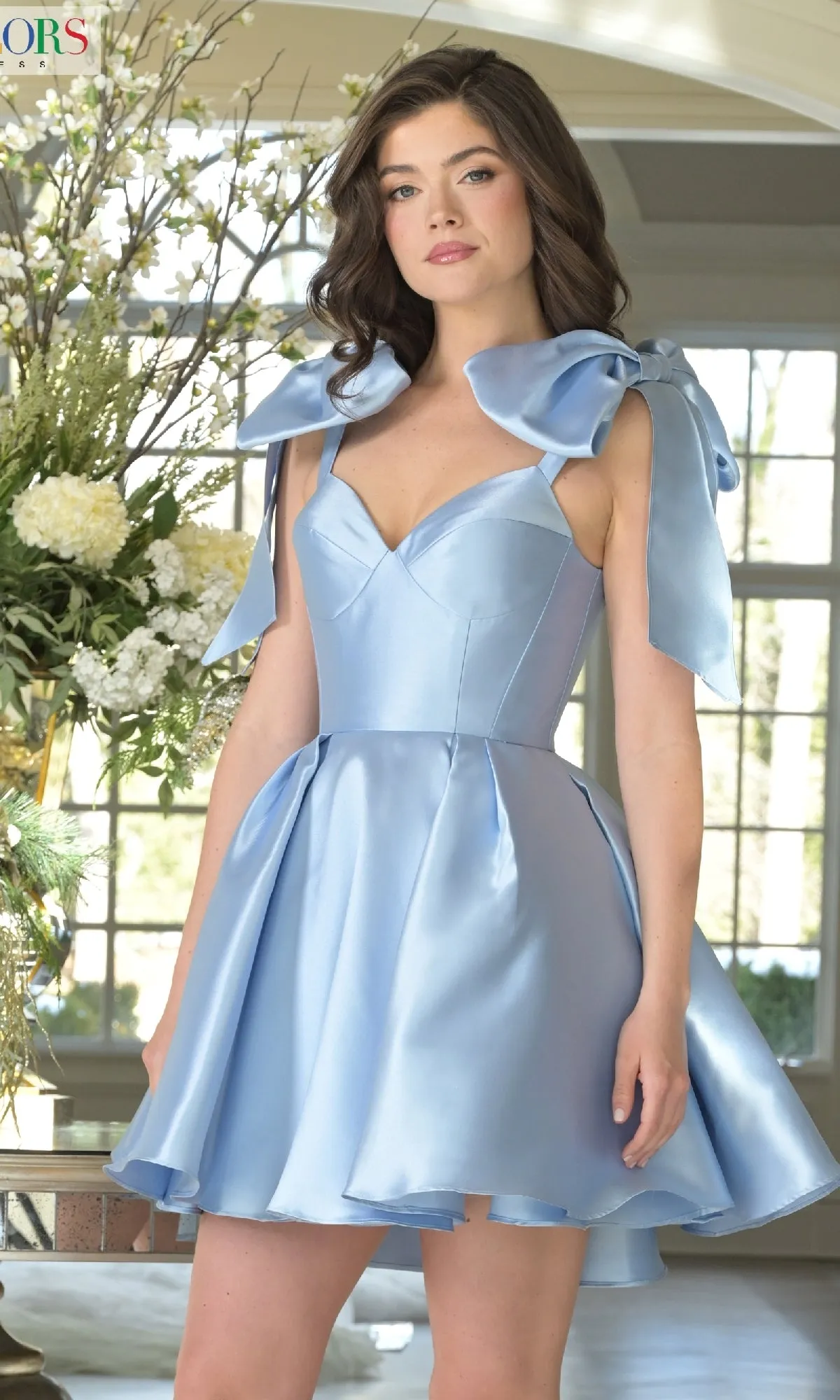 Shoulder Bow Short Hoco Dress: Colors Dress 3640 sold by PromGirl product image thumbnail 3