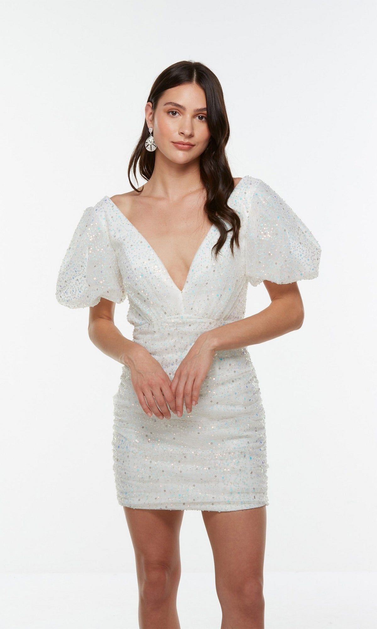 Short Sleeve Short Sequin Cocktail Dress 4495 sold by PromGirl product image thumbnail 3