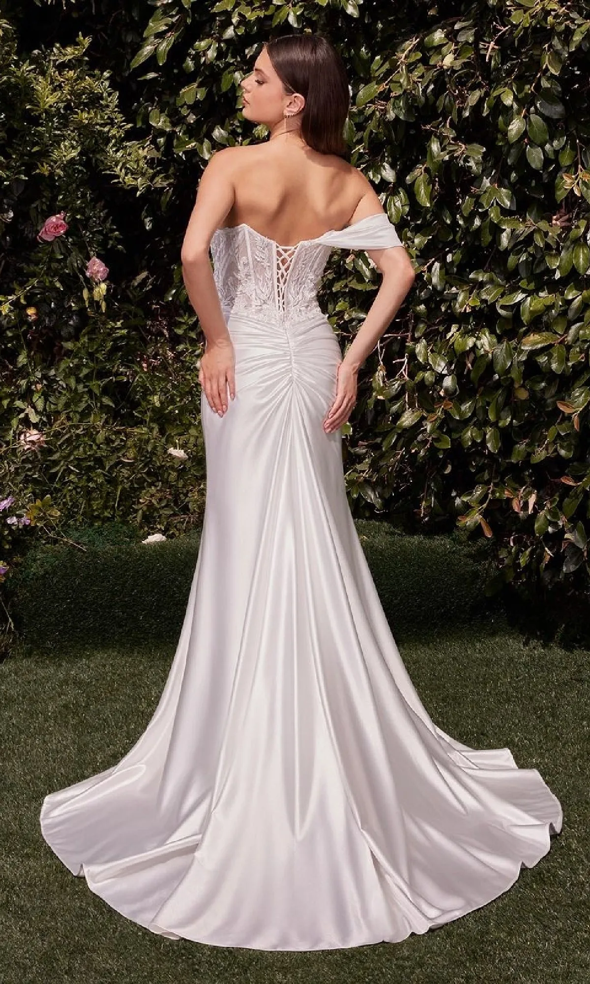 Long Wedding Dress: Ladivine CD804W sold by PromGirl product image thumbnail 2