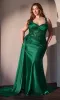 Side-Sash Plus-Size Prom Gown: Ladivine KV1125C sold by PromGirl