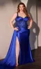 Side-Sash Plus-Size Prom Gown: Ladivine KV1125C sold by PromGirl