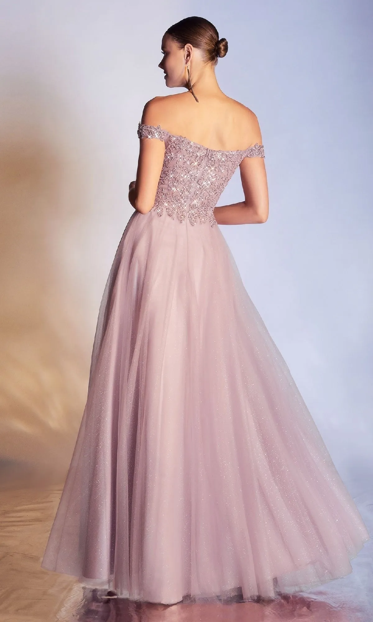 Beaded-Bodice Long Prom Dress: Ladivine CD0177 sold by PromGirl product image thumbnail 4