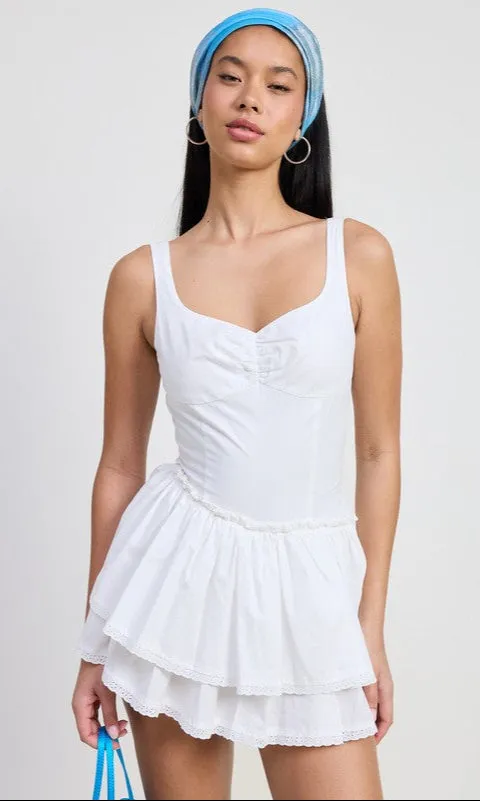 Simple Sleeveless Short Casual Cotton Summer Dress sold by PromGirl