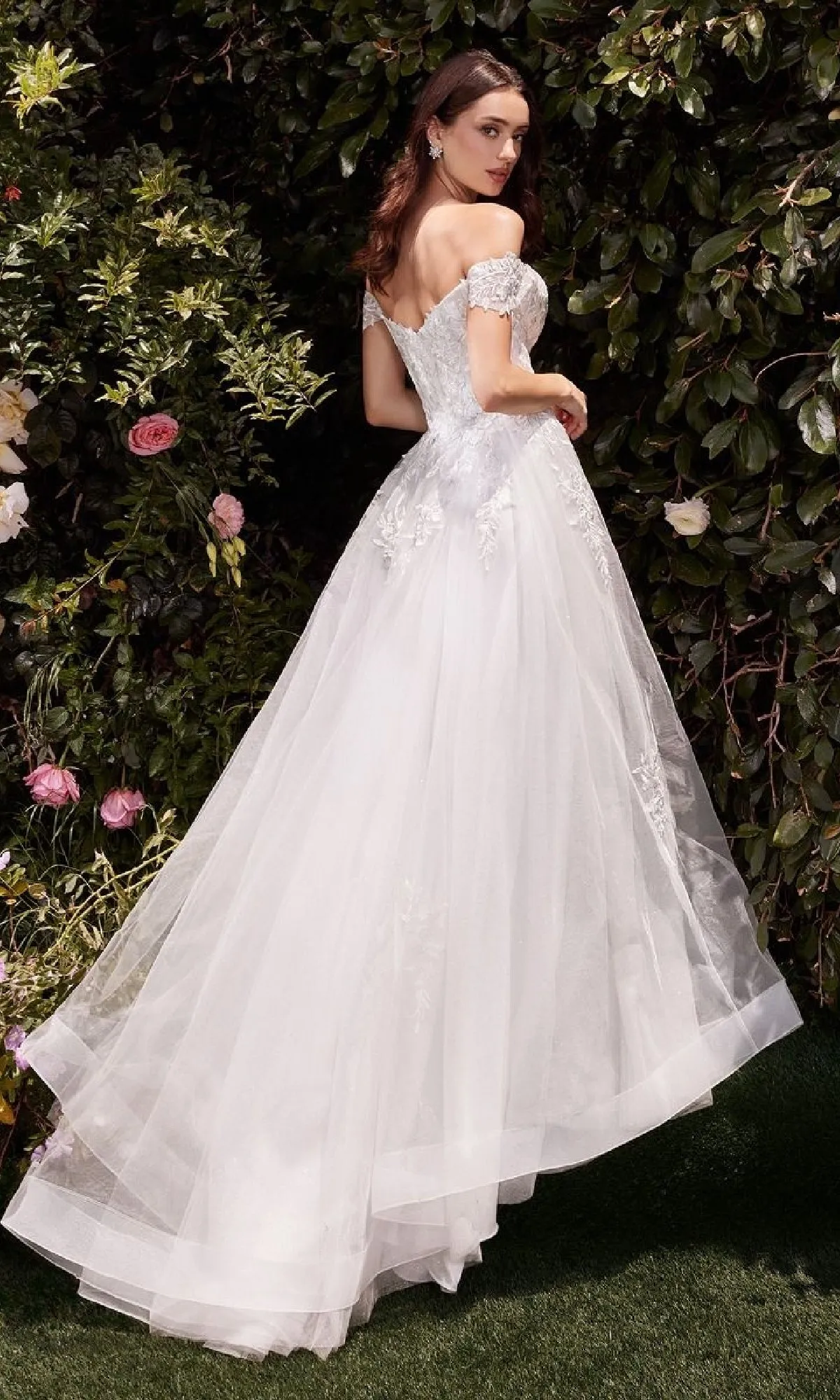 Off-White Long Wedding Dress: Ladivine C159W sold by PromGirl product image thumbnail 2