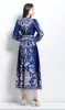 A-Line Long-Sleeve Print Casual Maxi Wrap Dress sold by PromGirl