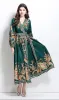 A-Line Long-Sleeve Print Casual Maxi Wrap Dress sold by PromGirl