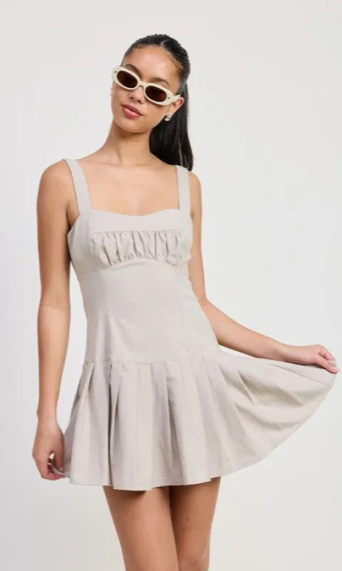 Fit-and-Flare Short Casual Open-Back Dress sold by PromGirl