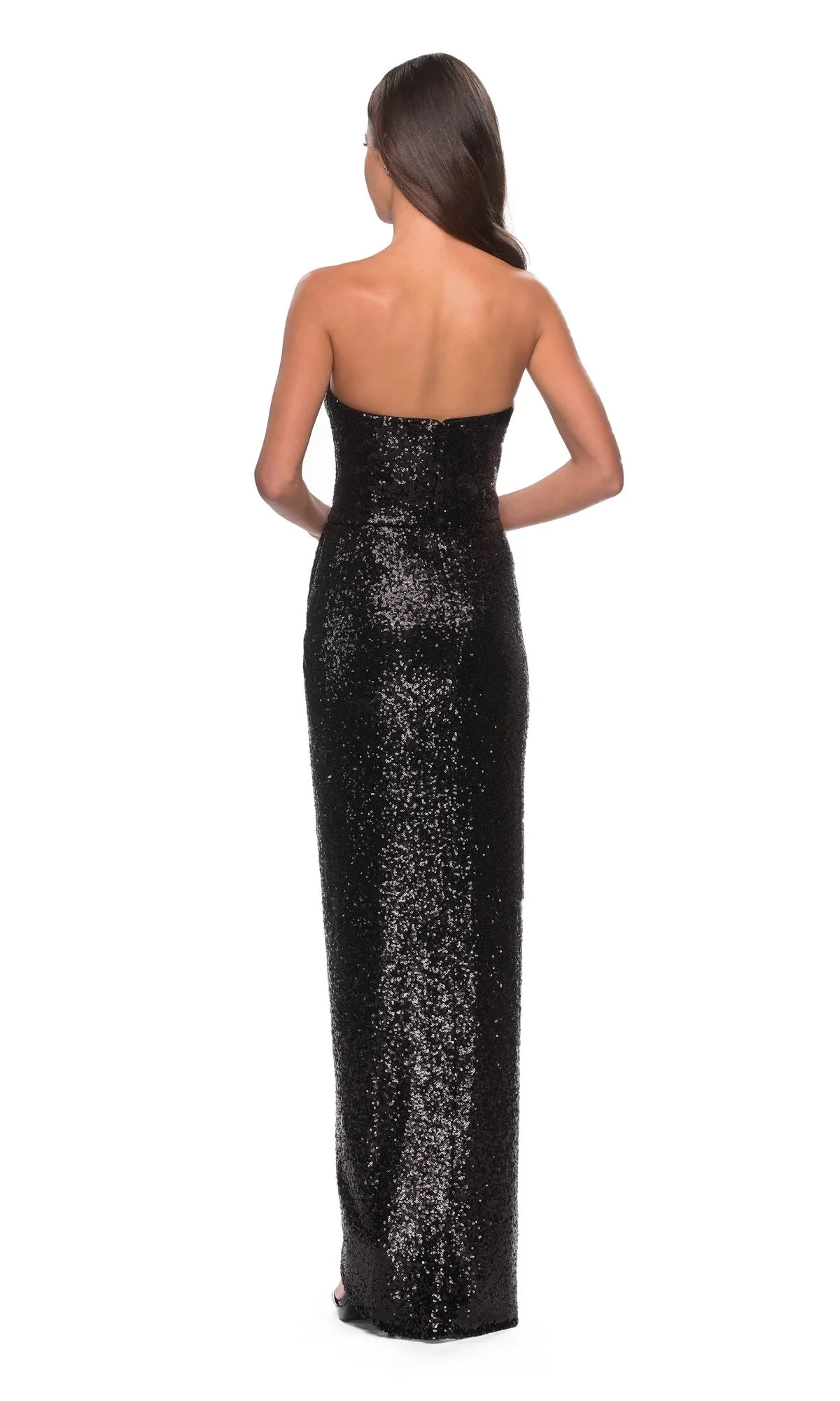 La Femme Strapless Sequin Fitted Prom Dress 28180 sold by PromGirl product image thumbnail 2