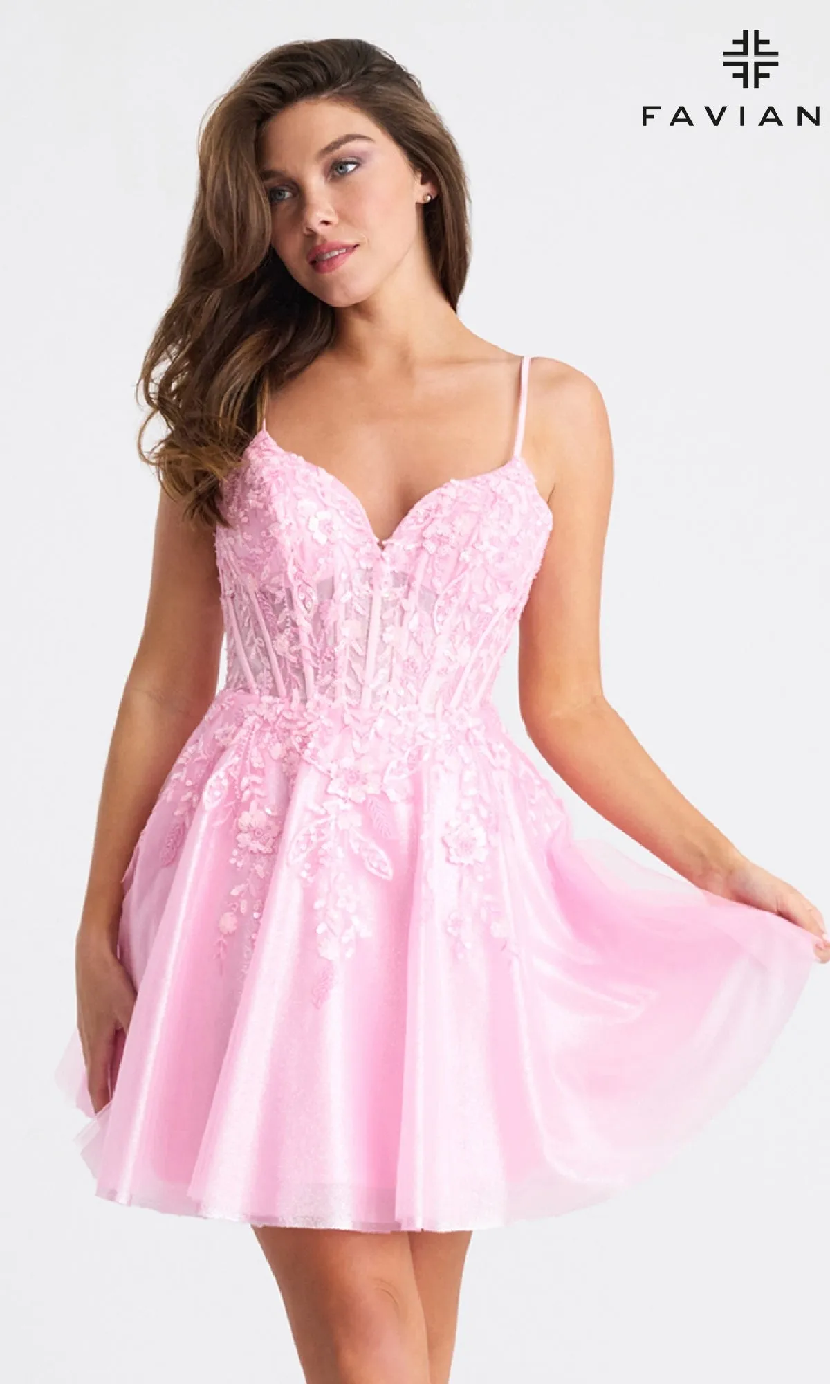 Short Fit-and-Flare Hoco Dress: Faviana 11305 sold by PromGirl product image thumbnail 4
