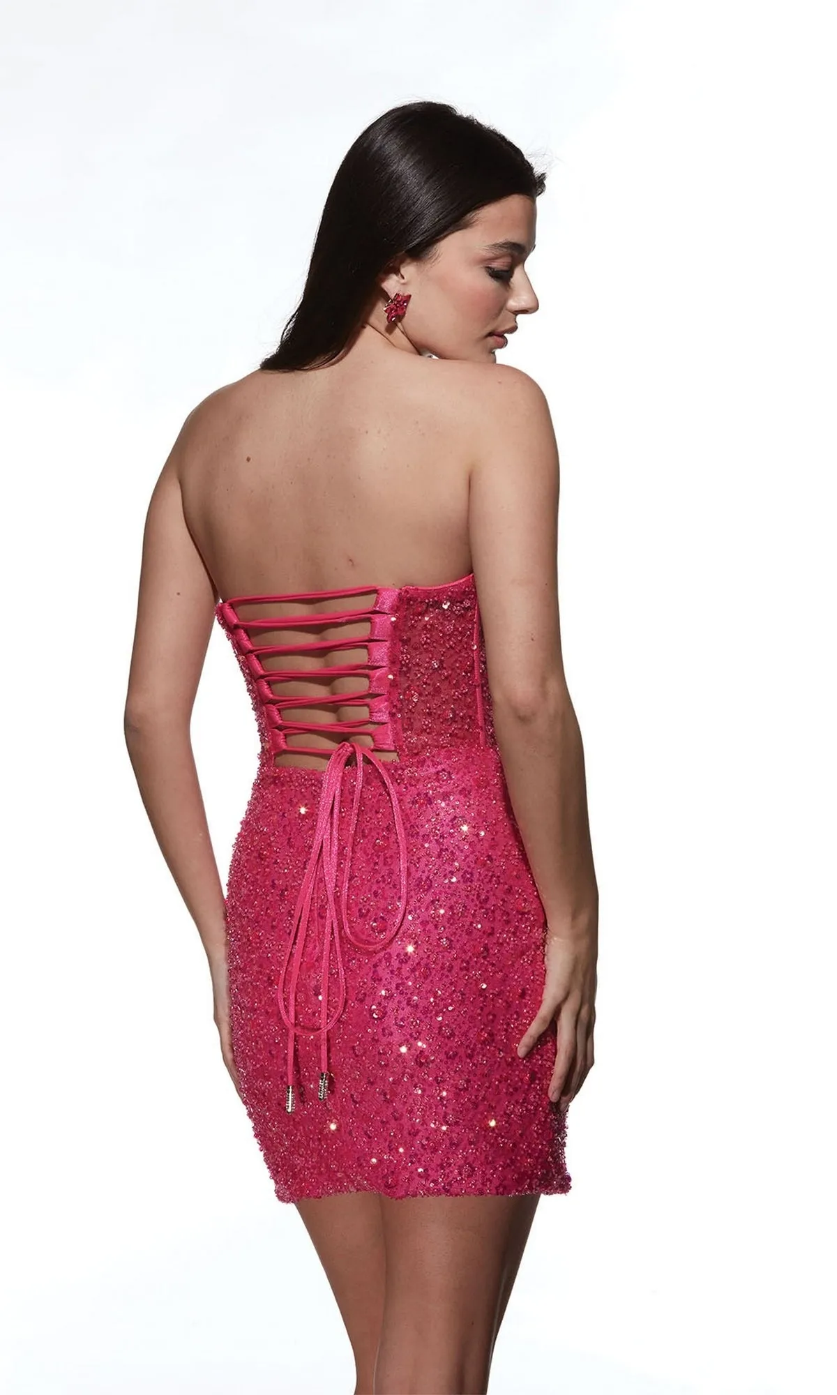 Alyce Strapless Sequin Mini Homecoming Dress 4825 sold by PromGirl product image thumbnail 2