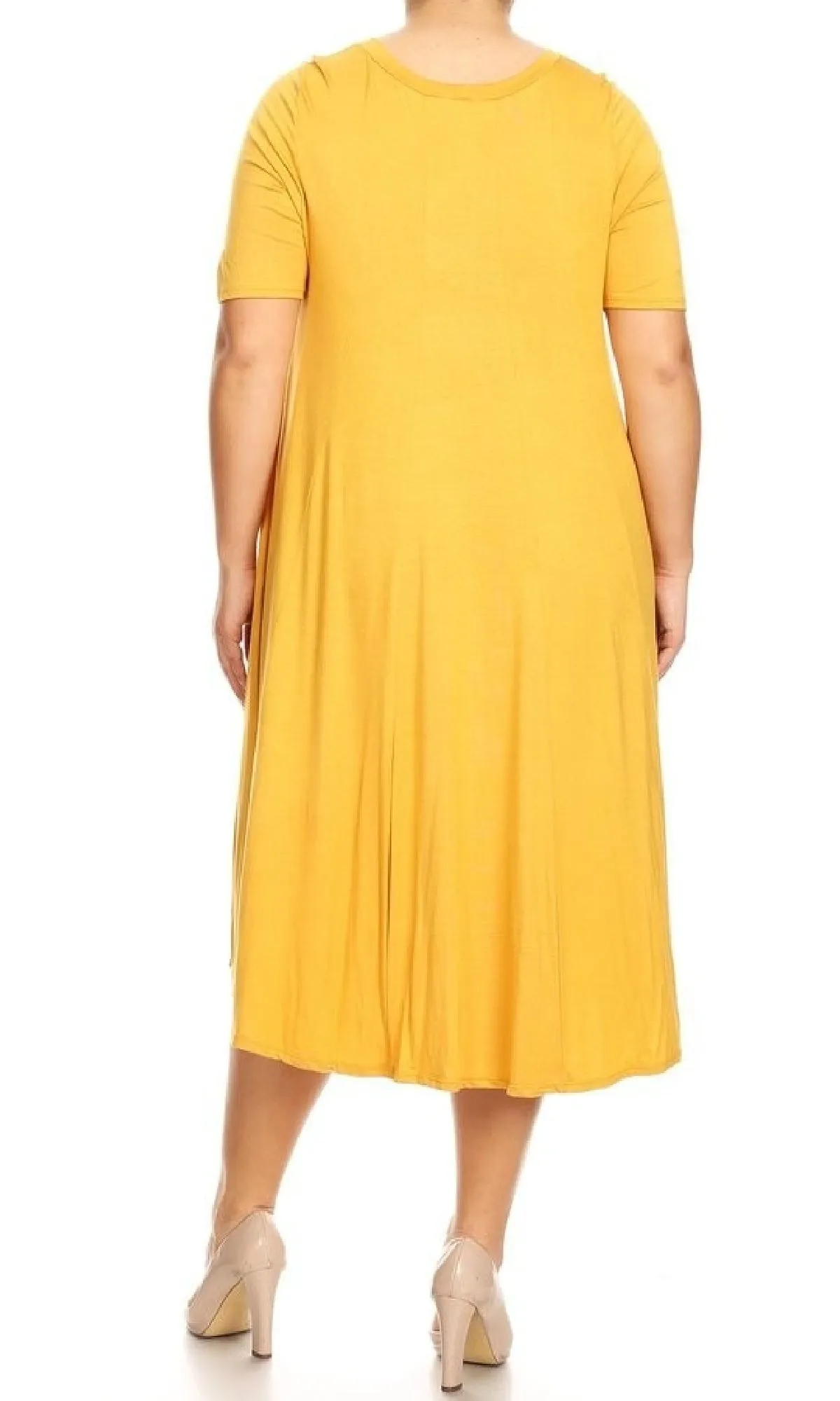 Plus-Size Jersey Knit Oversized A-Line Casual Dress sold by PromGirl product image thumbnail 2