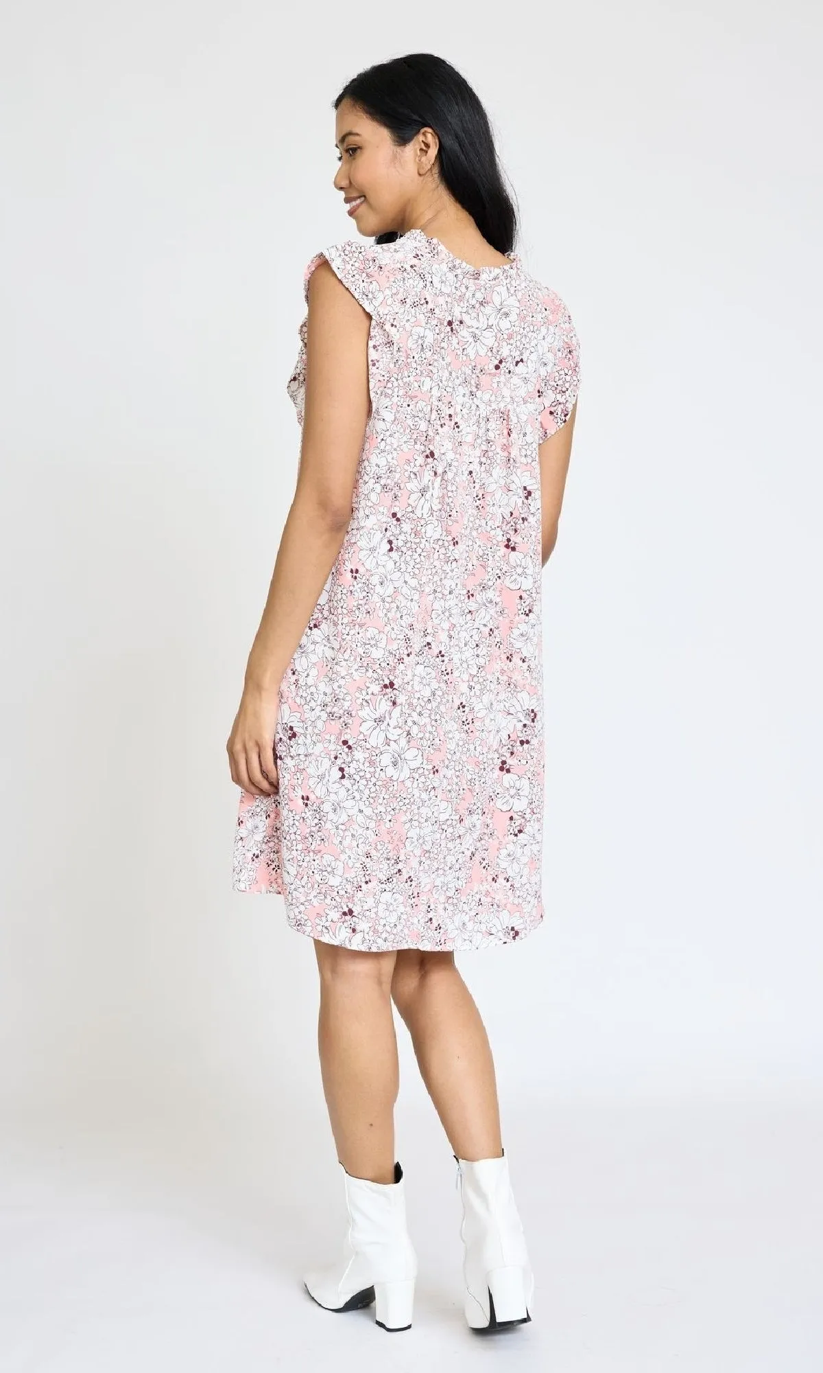 Casual Short Floral Print Shift Dress sold by PromGirl product image thumbnail 4