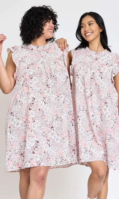 Casual Short Floral Print Shift Dress sold by PromGirl