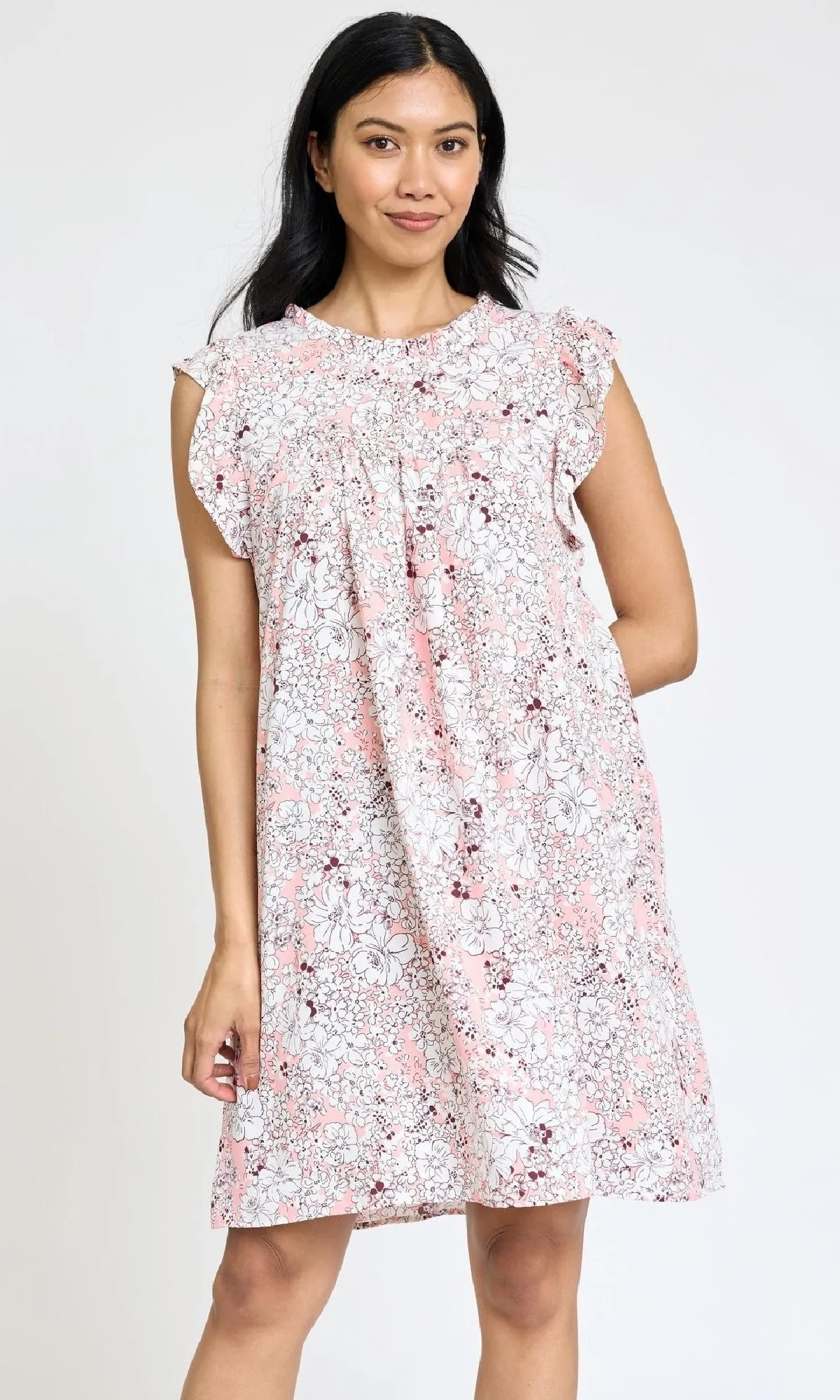 Casual Short Floral Print Shift Dress sold by PromGirl product image thumbnail 3