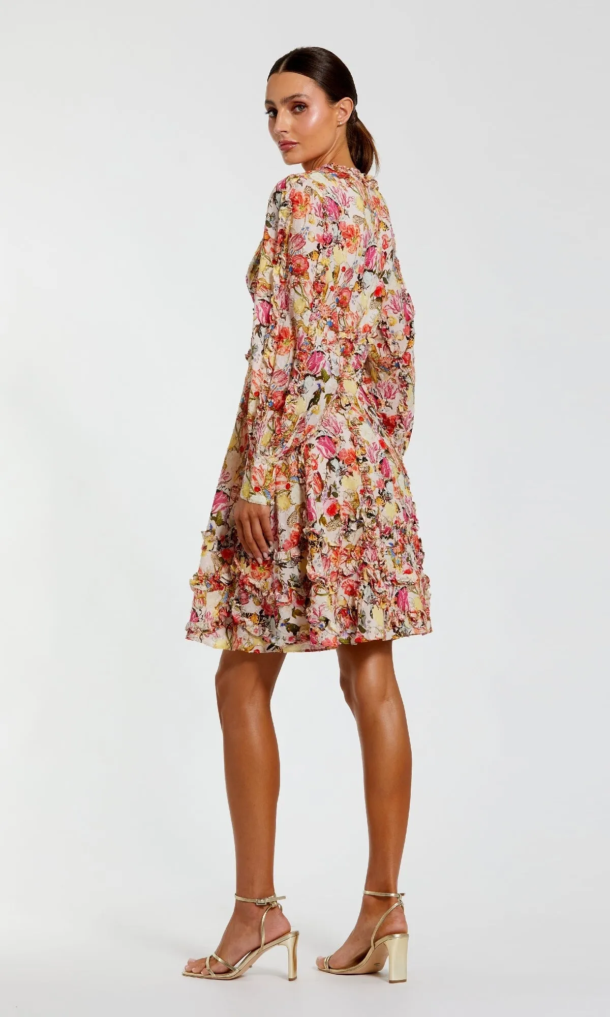 Micro-Ruffle Wedding-Guest Dress: Mac Duggal 8261 sold by PromGirl product image thumbnail 2