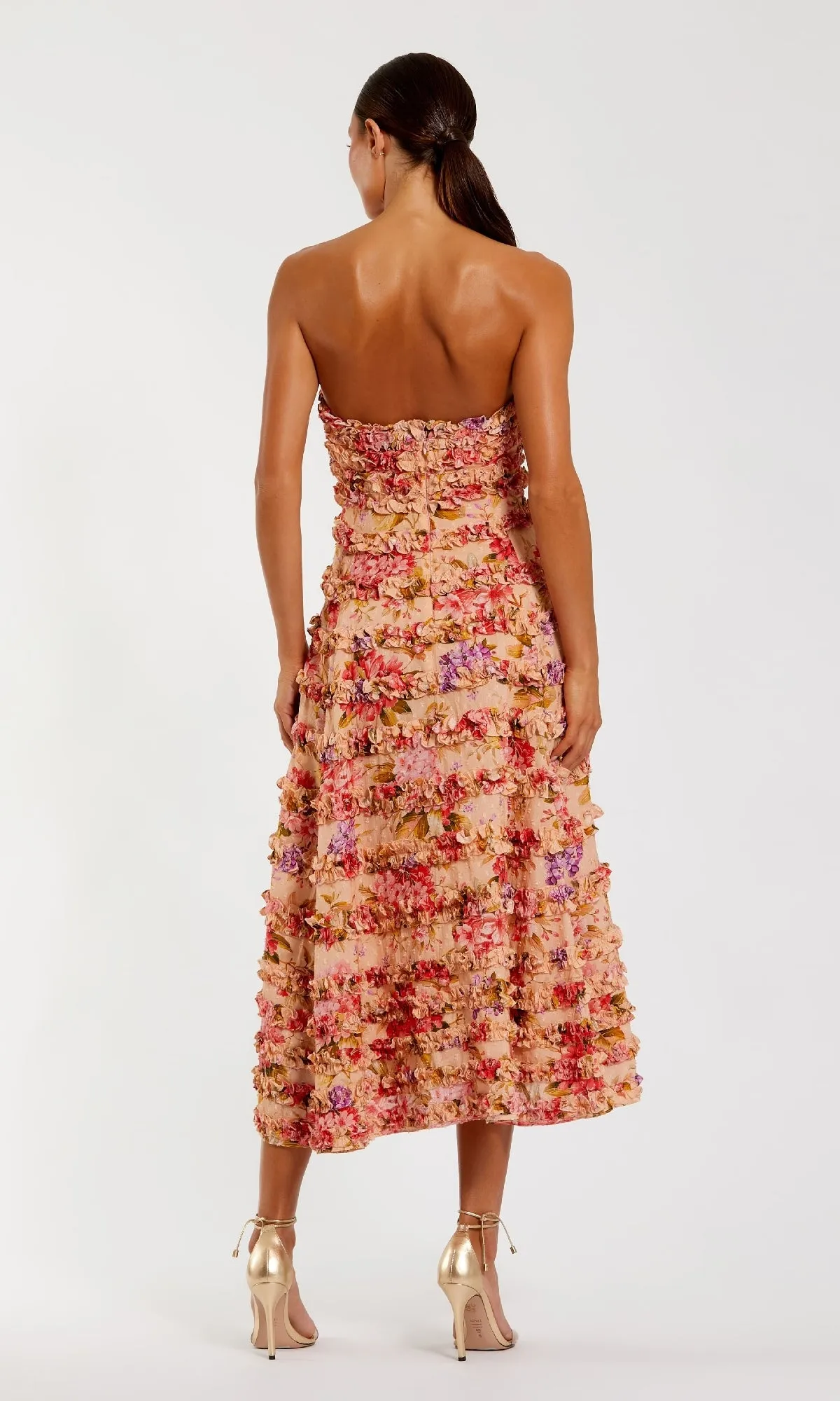Midi Floral Wedding Guest Dress: Mac Duggal 8262 sold by PromGirl product image thumbnail 2