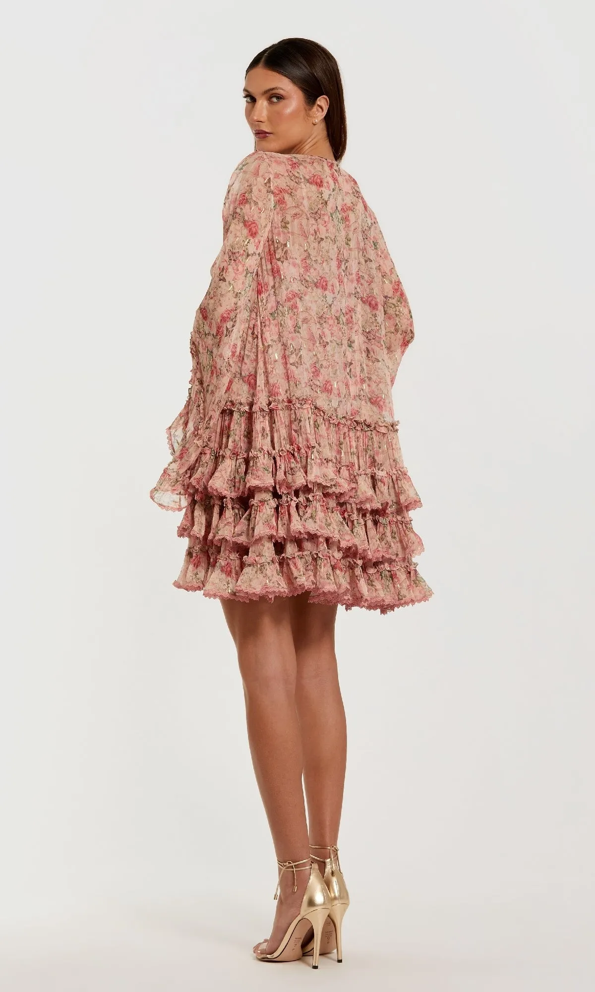 Print Short Wedding Guest Dress: Mac Duggal 8336 sold by PromGirl product image thumbnail 2