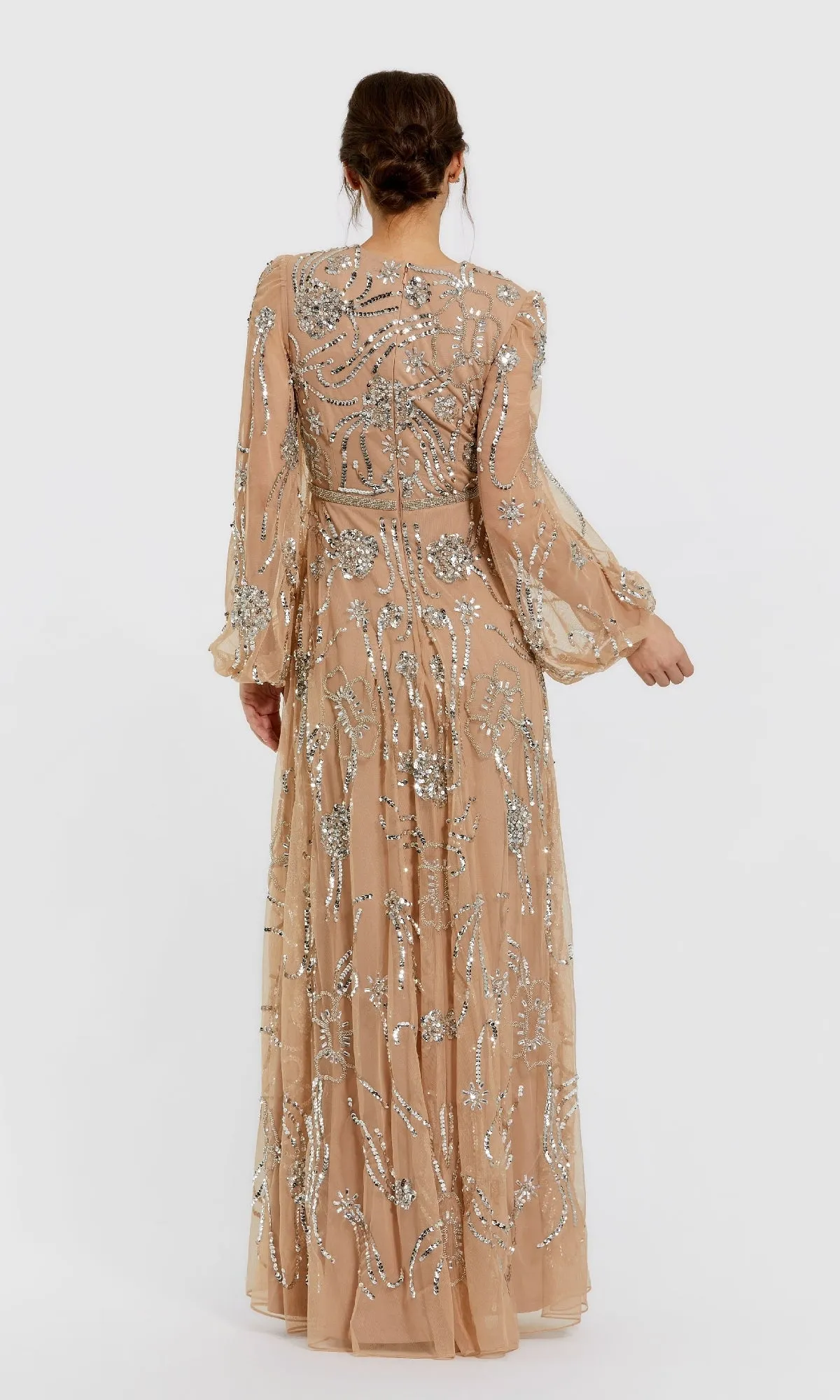 Long Sleeve Sequin Formal Dress: Mac Duggal 9472 sold by PromGirl product image thumbnail 2