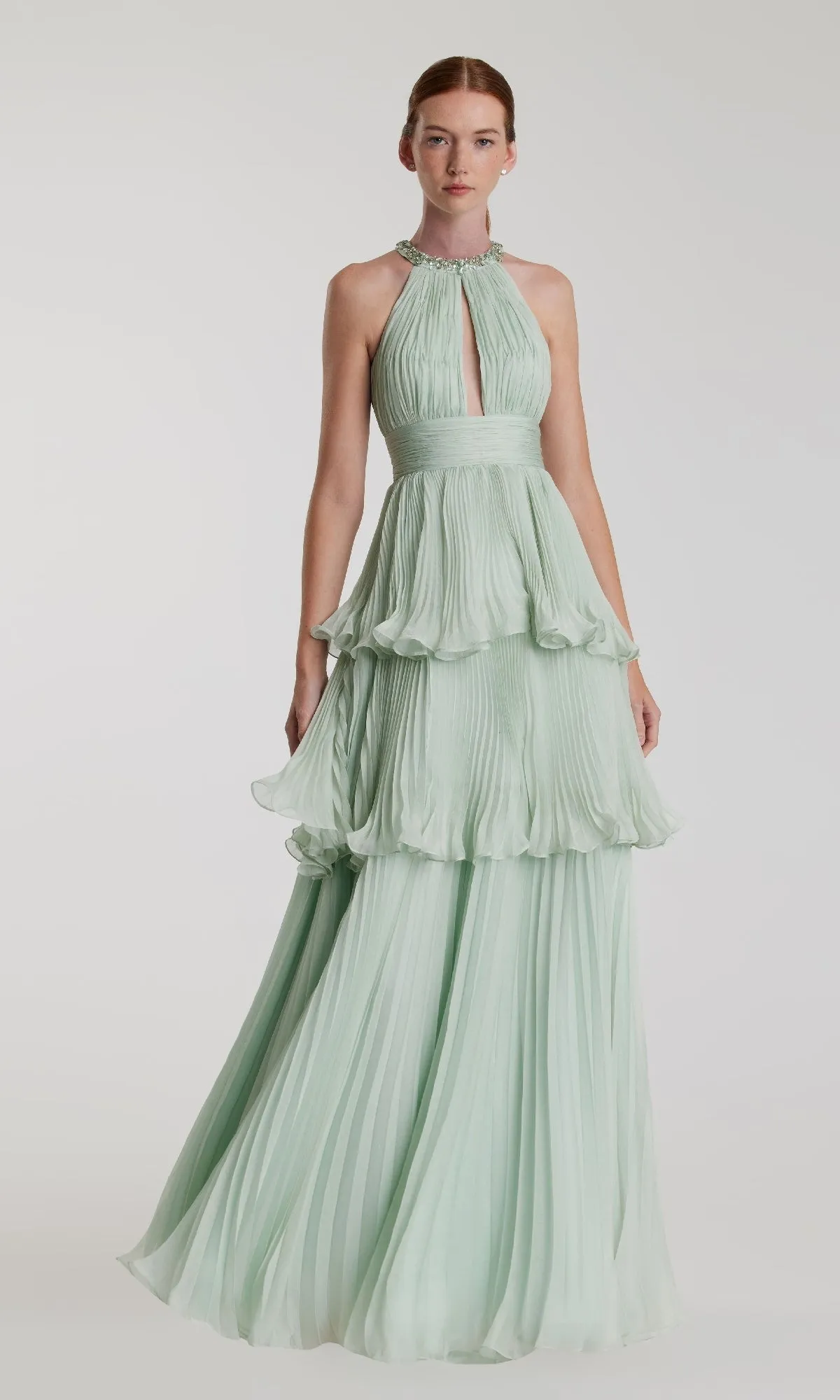 Long Mint Green Formal Dress: Mac Duggal 49835 sold by PromGirl
