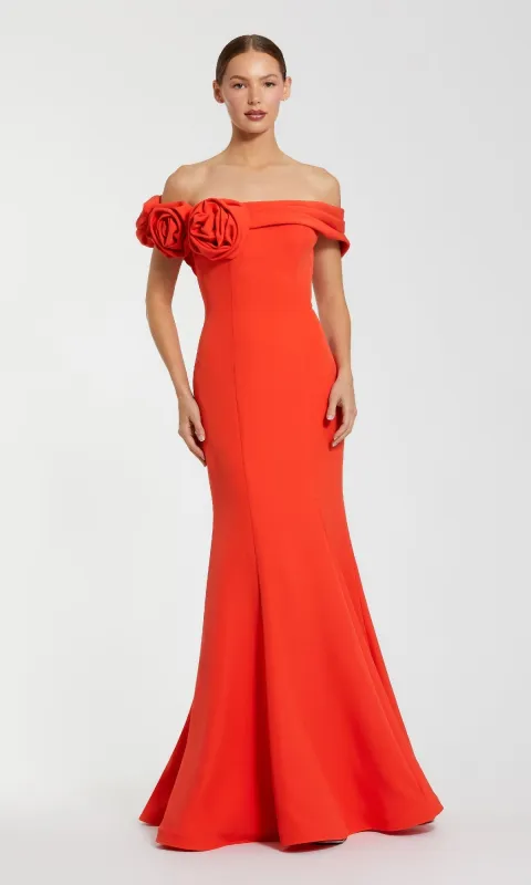 Off-Shoulder Long Formal Dress: Mac Duggal 21104 sold by PromGirl