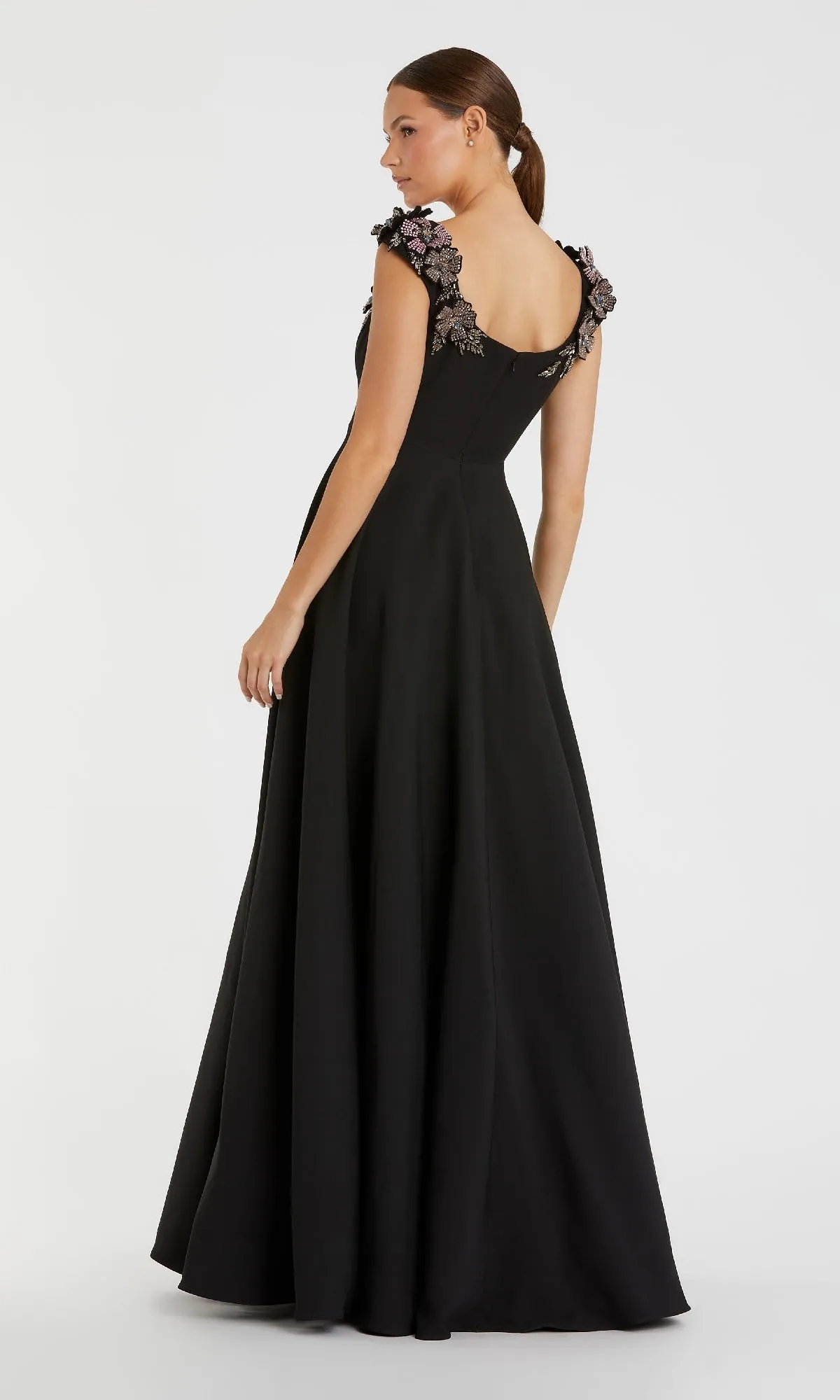 Long Black A-Line Formal Dress: Mac Duggal 11949 sold by PromGirl product image thumbnail 2