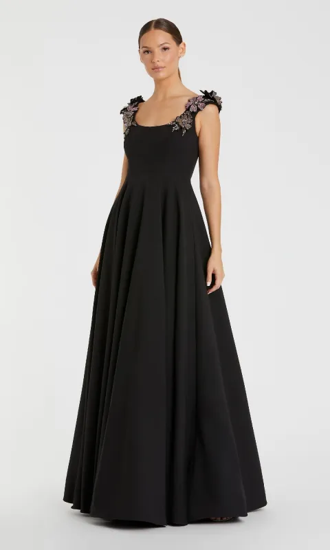 Long Black A-Line Formal Dress: Mac Duggal 11949 sold by PromGirl