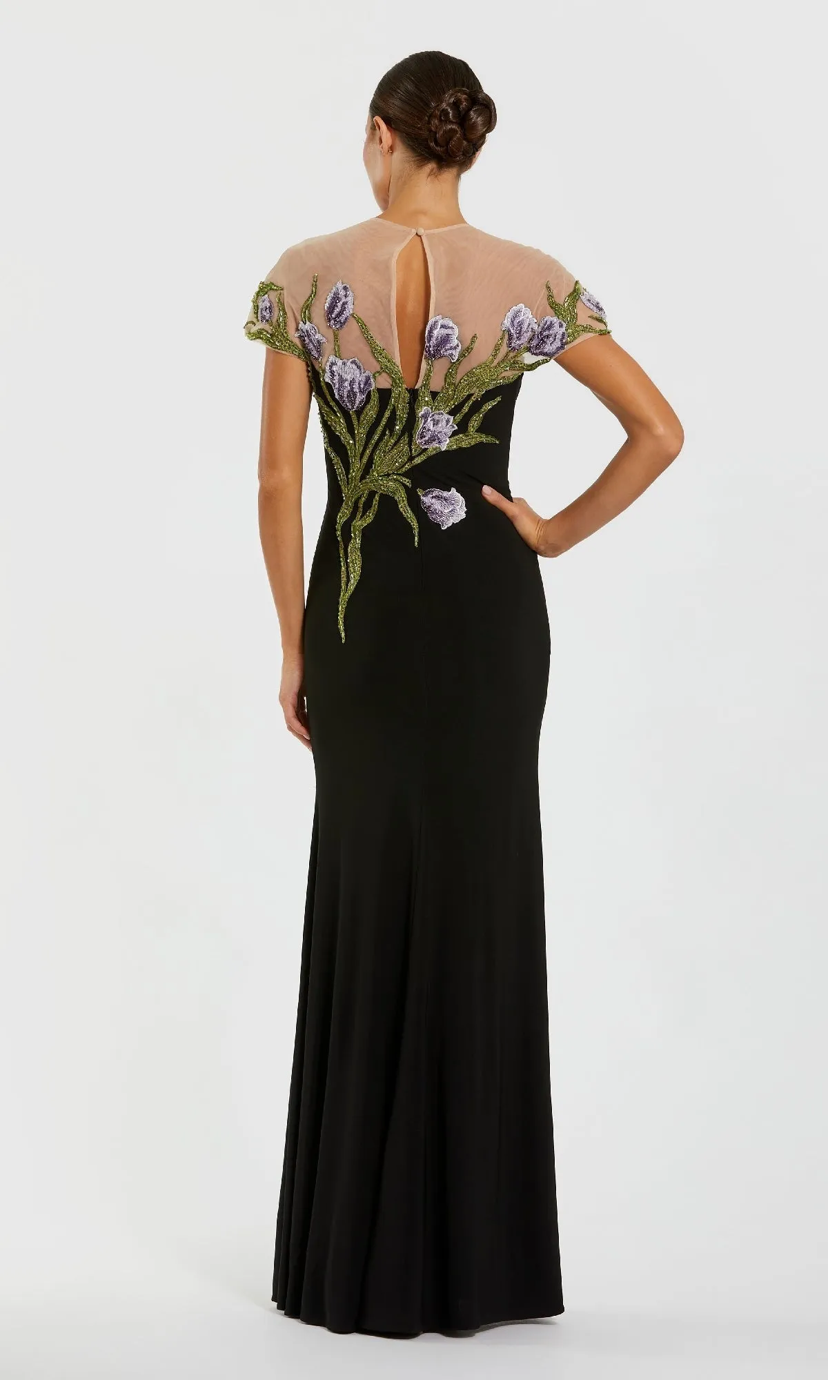Long Beaded-Tulip Formal Dress: Mac Duggal 11912 sold by PromGirl product image thumbnail 2