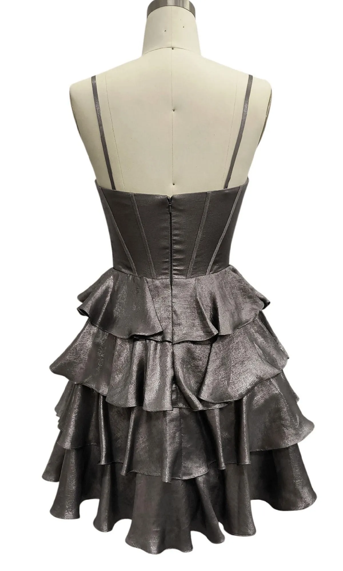 Short Silver Homecoming Dress: 12384 sold by PromGirl product image thumbnail 2