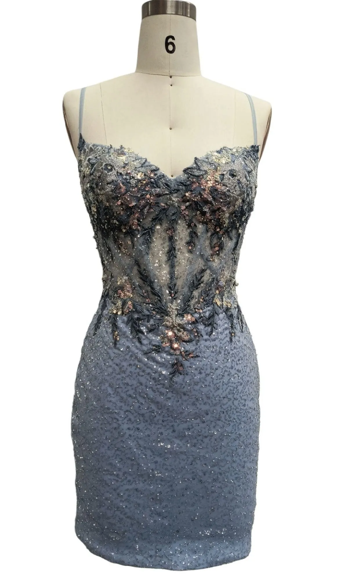 Short Blue Homecoming Dress: 12442 sold by PromGirl product image thumbnail 3
