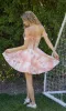 Watercolor-Print Homecoming Dress: Nox Anabel Q176 sold by PromGirl