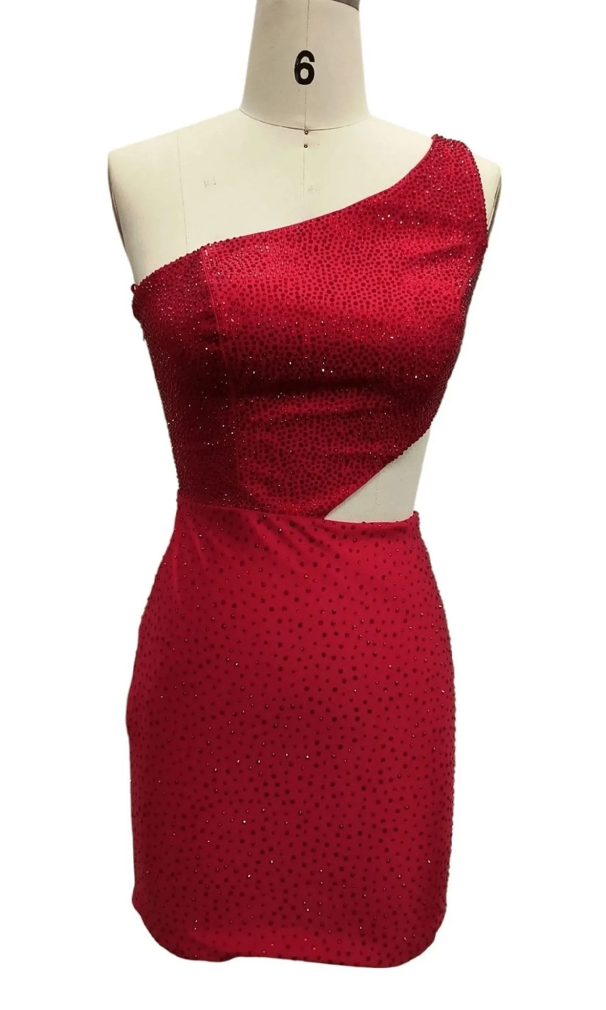 Cut-Out Short Red Hoco Dress: 12416 sold by PromGirl product image thumbnail 3