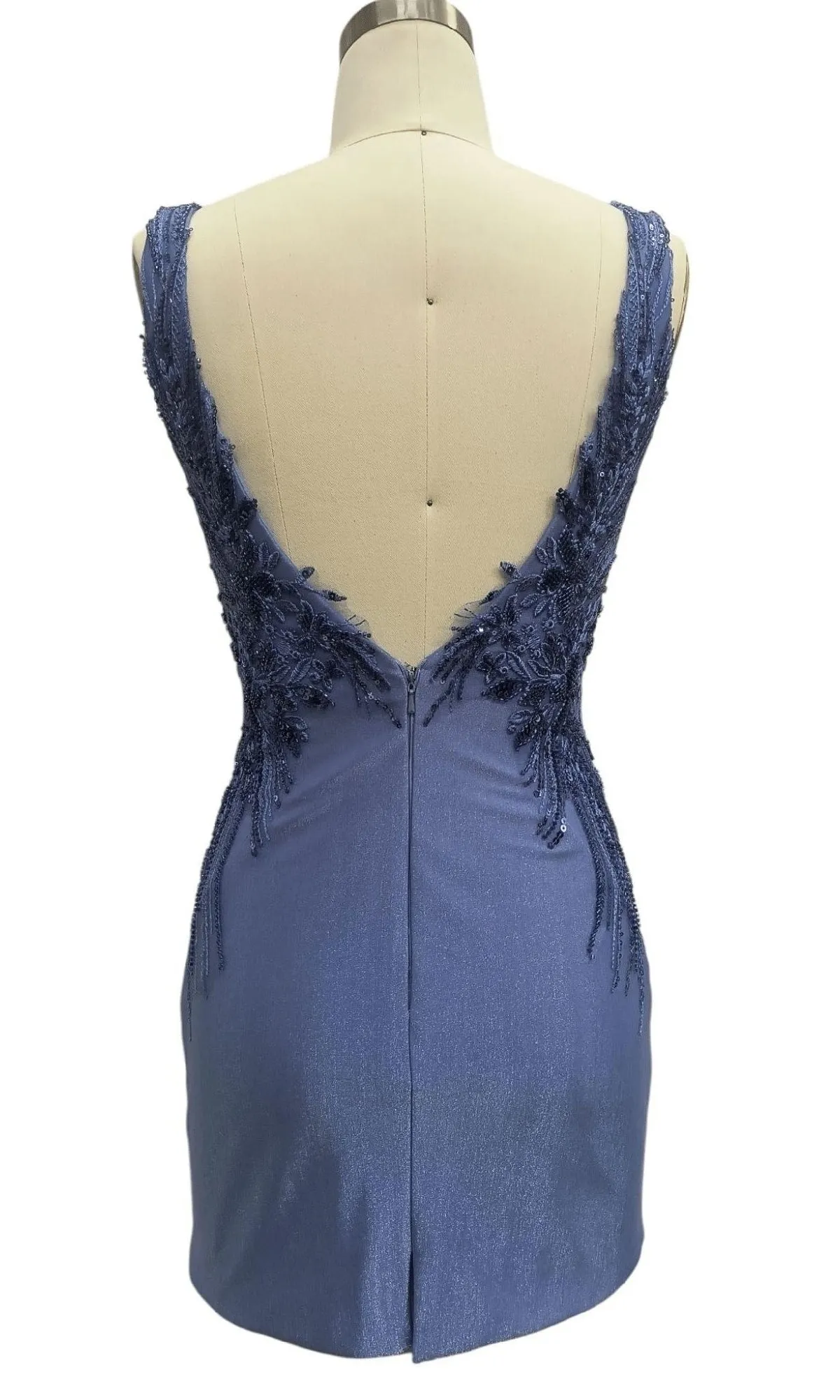V-Back Short Blue Hoco Dress: 12462 sold by PromGirl product image thumbnail 2