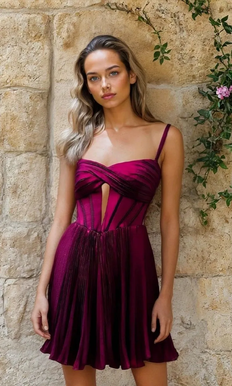 Fuchsia Pink Short Hoco Dress: 12511 sold by PromGirl