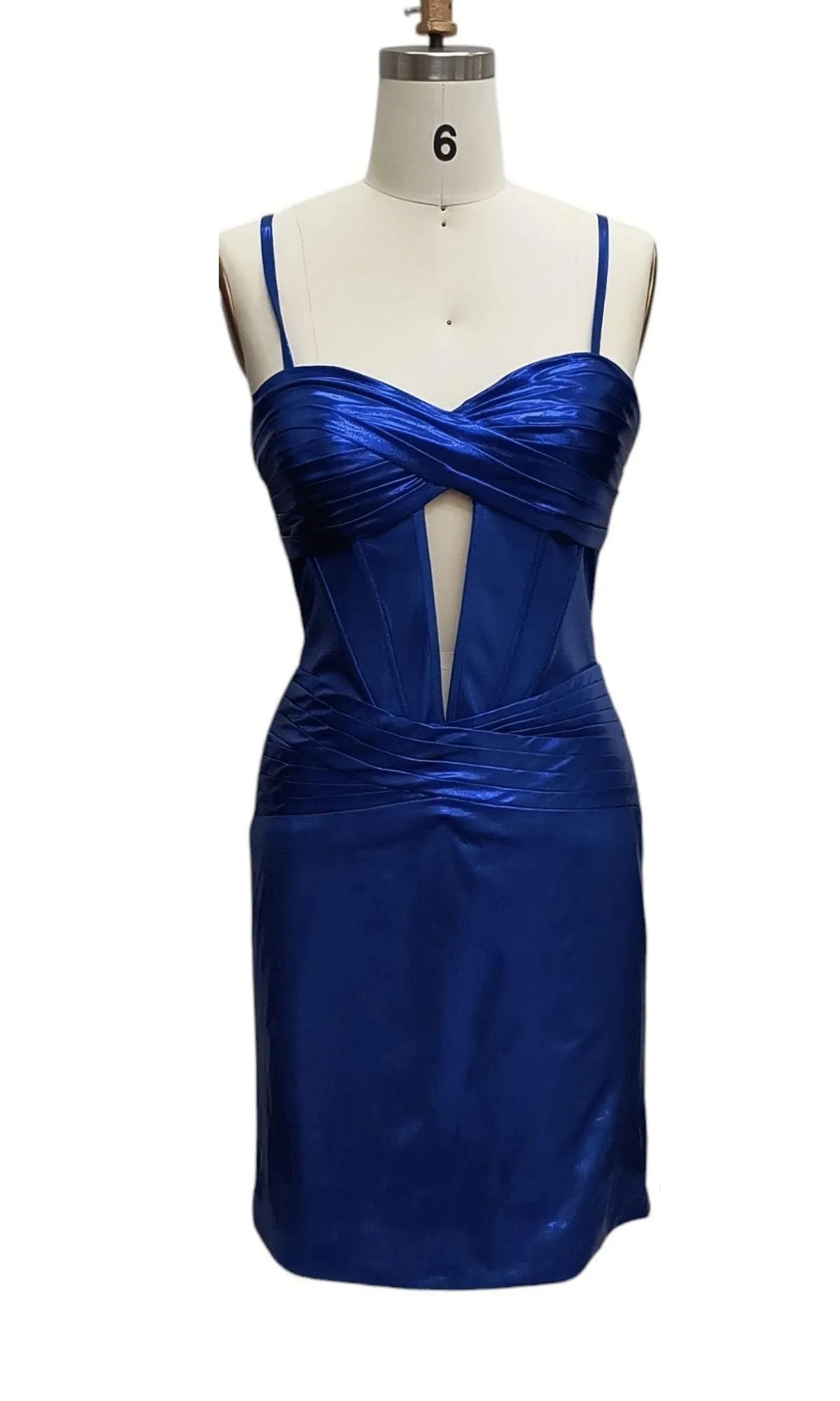 Cut-Out Short Metallic Hoco Dress: 12512 sold by PromGirl product image thumbnail 3