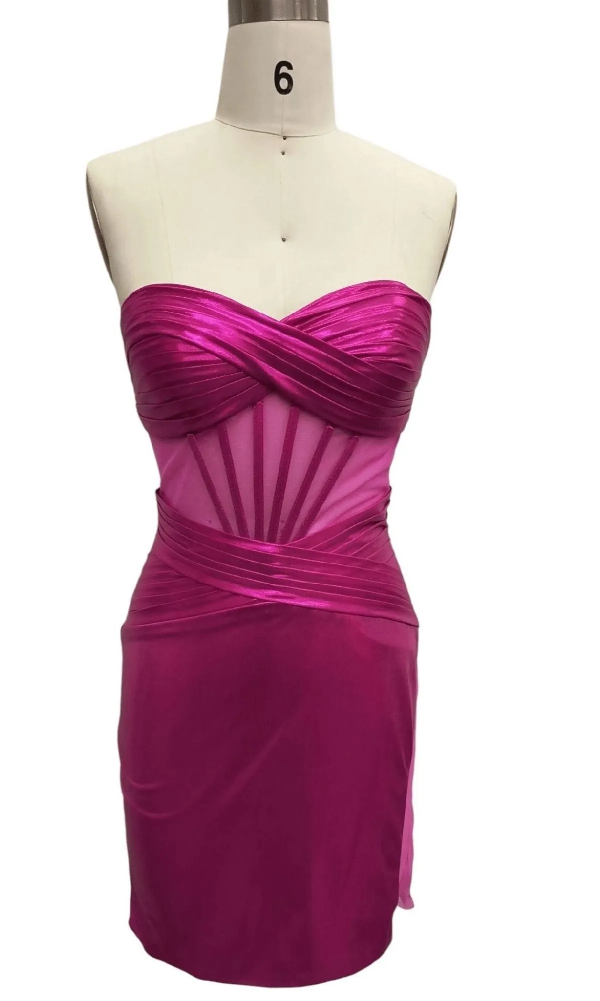 Strapless Fuchsia Pink Hoco Dress: 12565 sold by PromGirl product image thumbnail 2