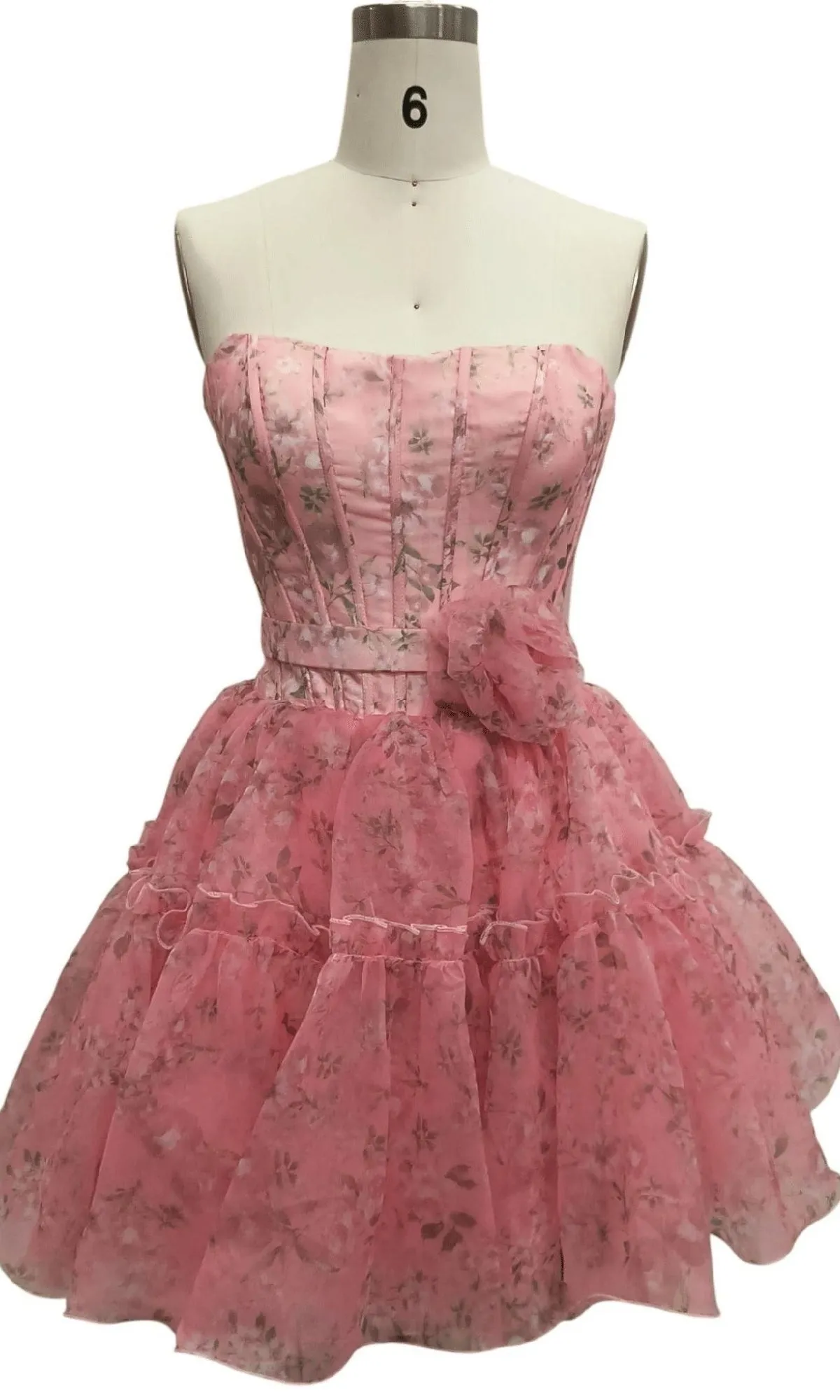 Strapless Short Pink Hoco Dress: 12603 sold by PromGirl product image thumbnail 2