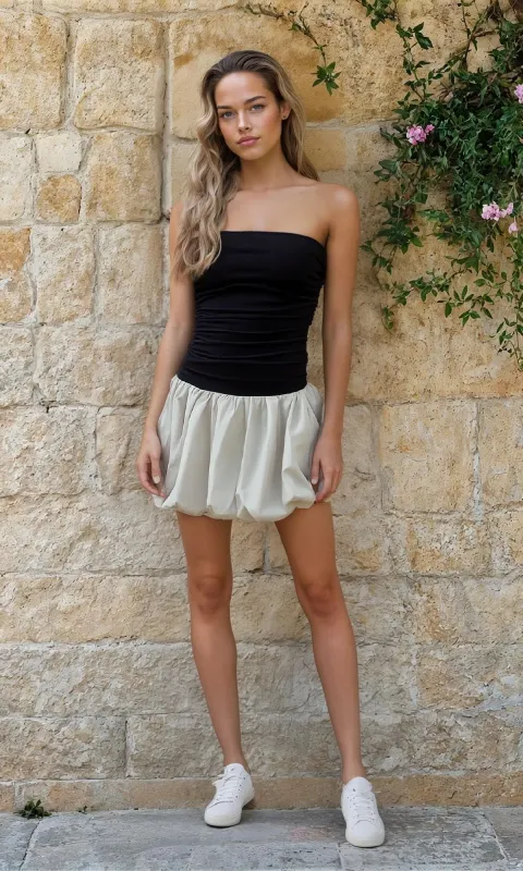 Black and White Hoco Dress: Dave & Johnny 12656 sold by PromGirl