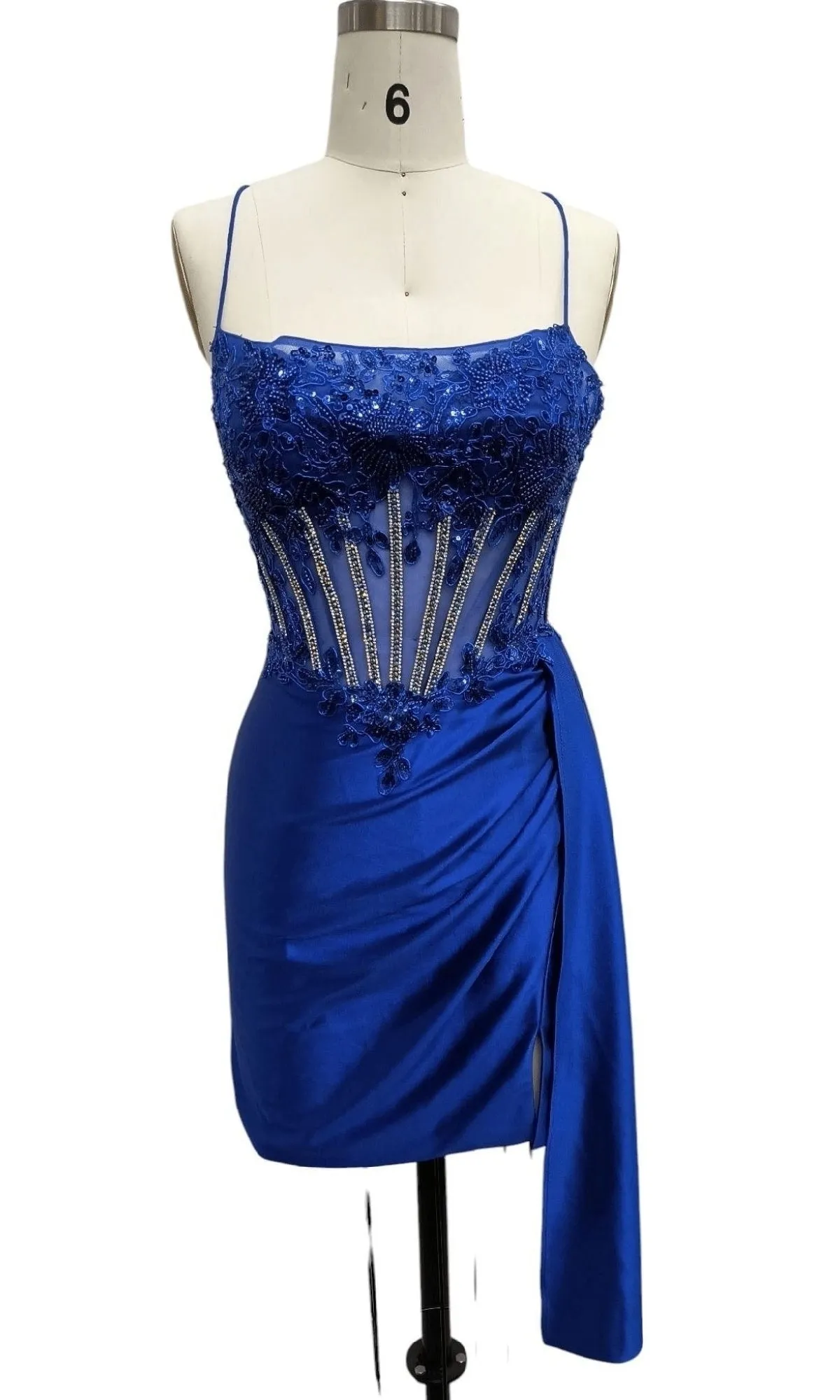 Lace-Up Short Hoco Dress: 12659 sold by PromGirl product image thumbnail 3