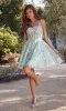 Short Glitter A-Line Hoco Dress: Juliet JT977U sold by PromGirl