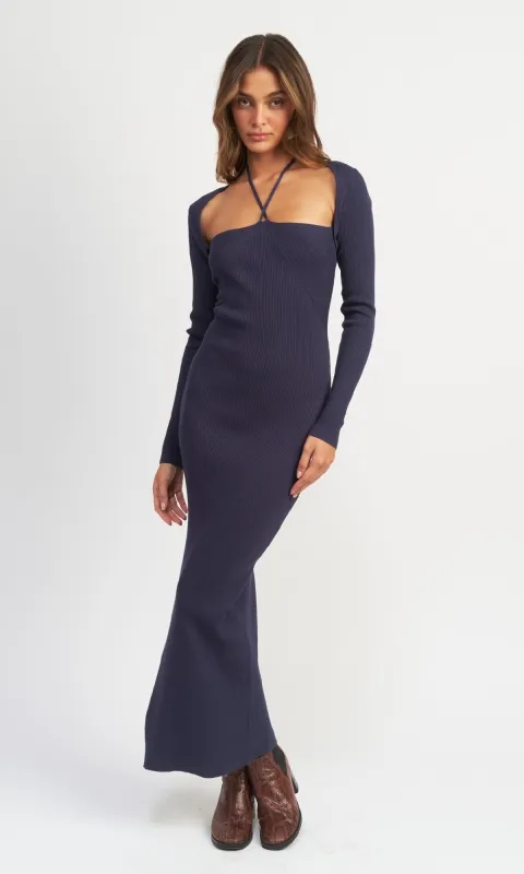 Long Casual Sweater Dress with Sleeves sold by PromGirl