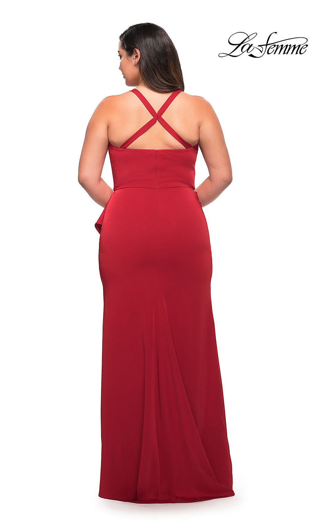 Long Formal Plus-Size La Femme Prom Dress sold by PromGirl product image thumbnail 2