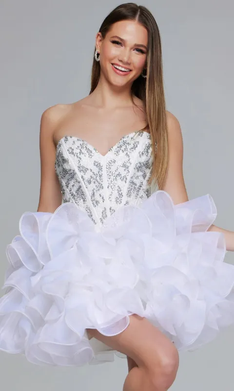 Short Homecoming Dress: Jovani 39932 sold by PromGirl