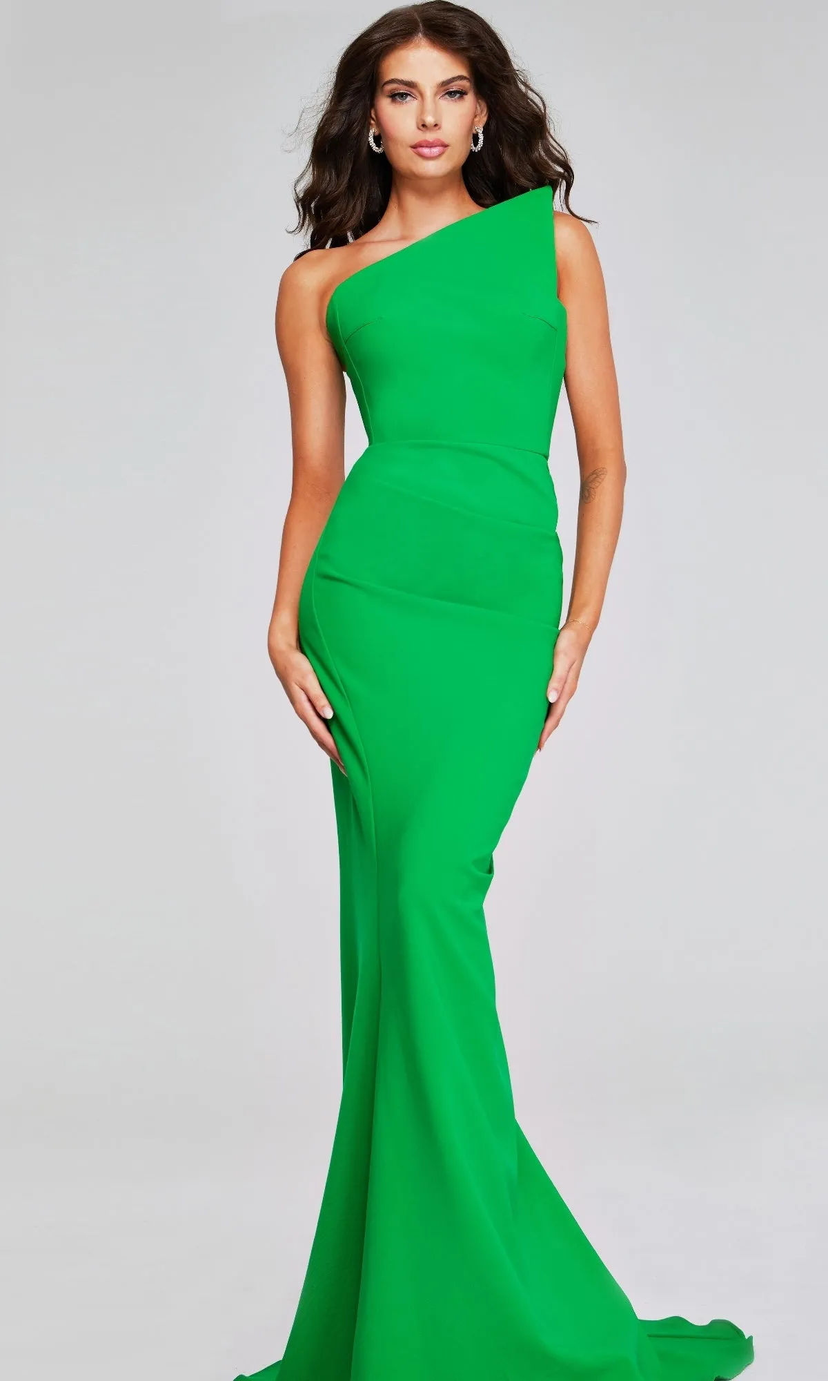Asymmetrical Strapless Formal Gown: Jovani 40301 sold by PromGirl product image thumbnail 3