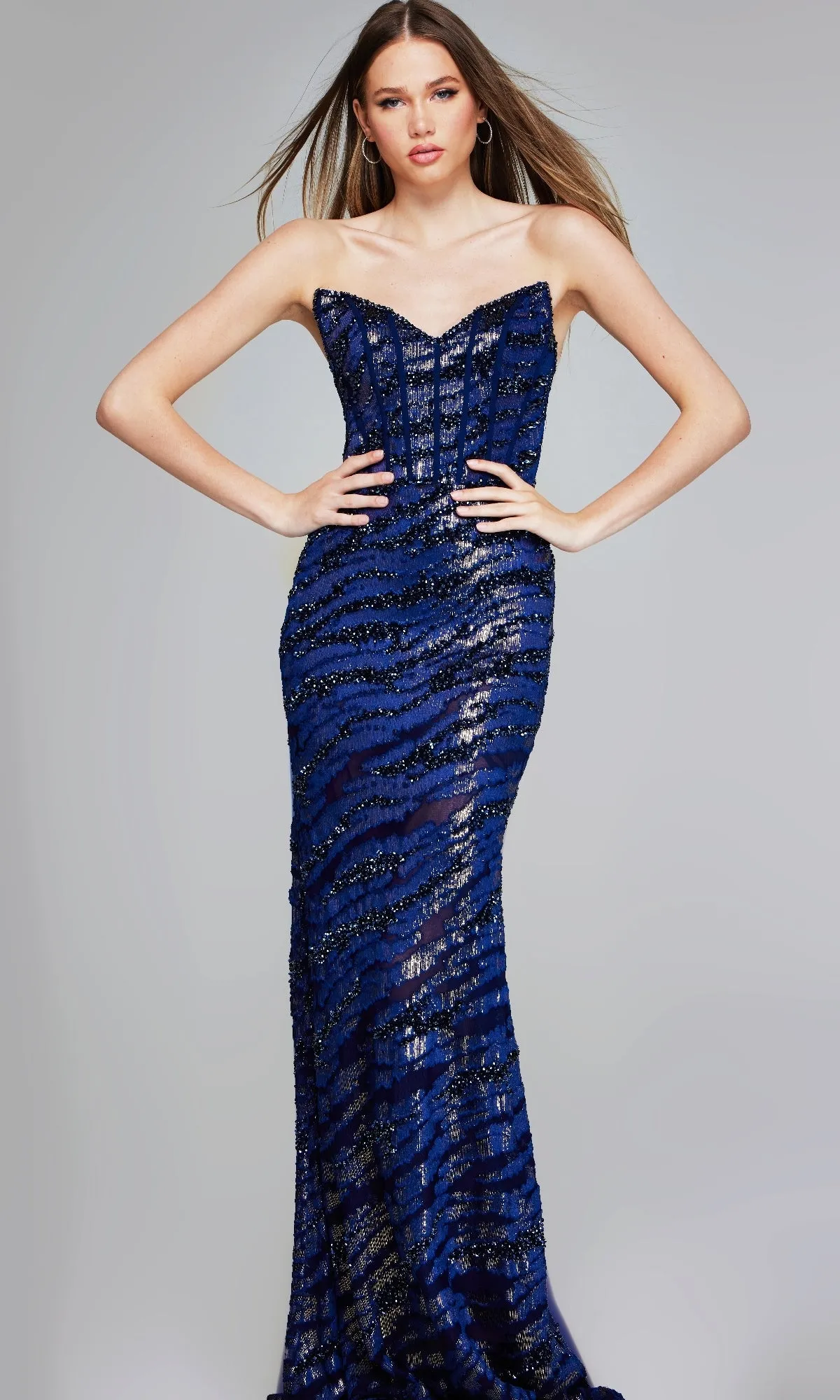 Long Formal Dress: Jovani 40181 sold by PromGirl product image thumbnail 3