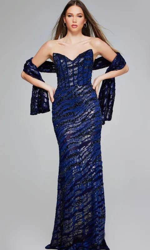 Long Formal Dress: Jovani 40181 sold by PromGirl