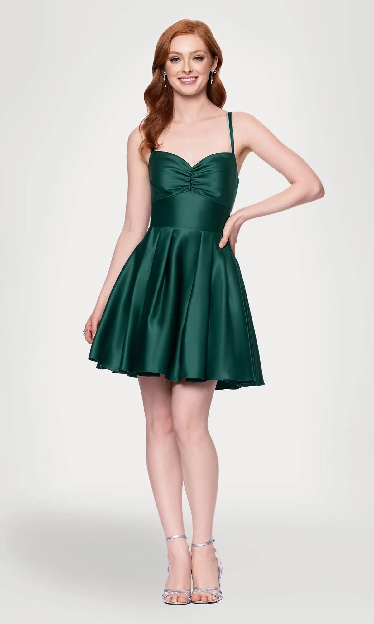 Hunter Green Mini Hoco Dress: Blondie Nites 4927BN sold by PromGirl product image thumbnail 4