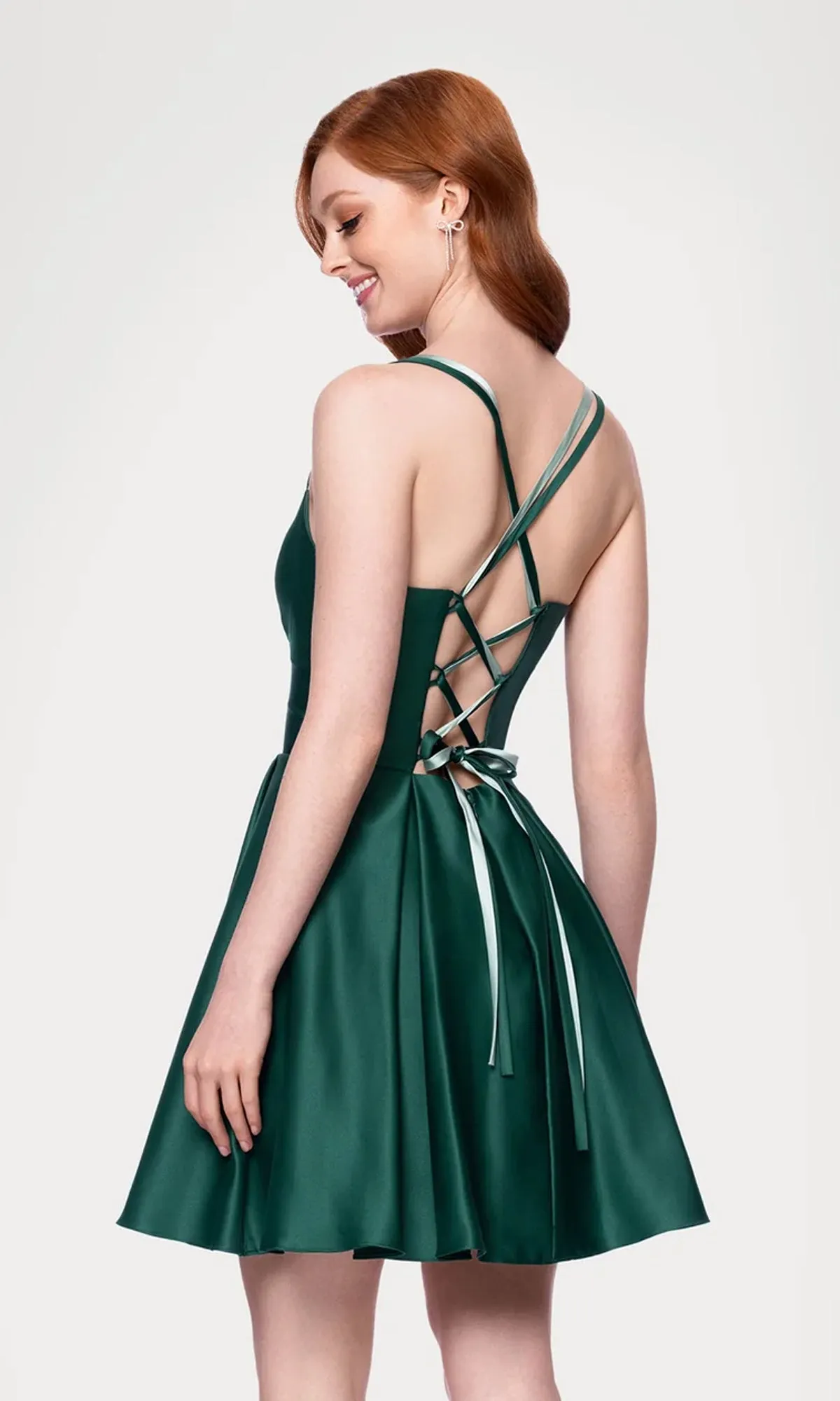 Hunter Green Mini Hoco Dress: Blondie Nites 4927BN sold by PromGirl product image thumbnail 2