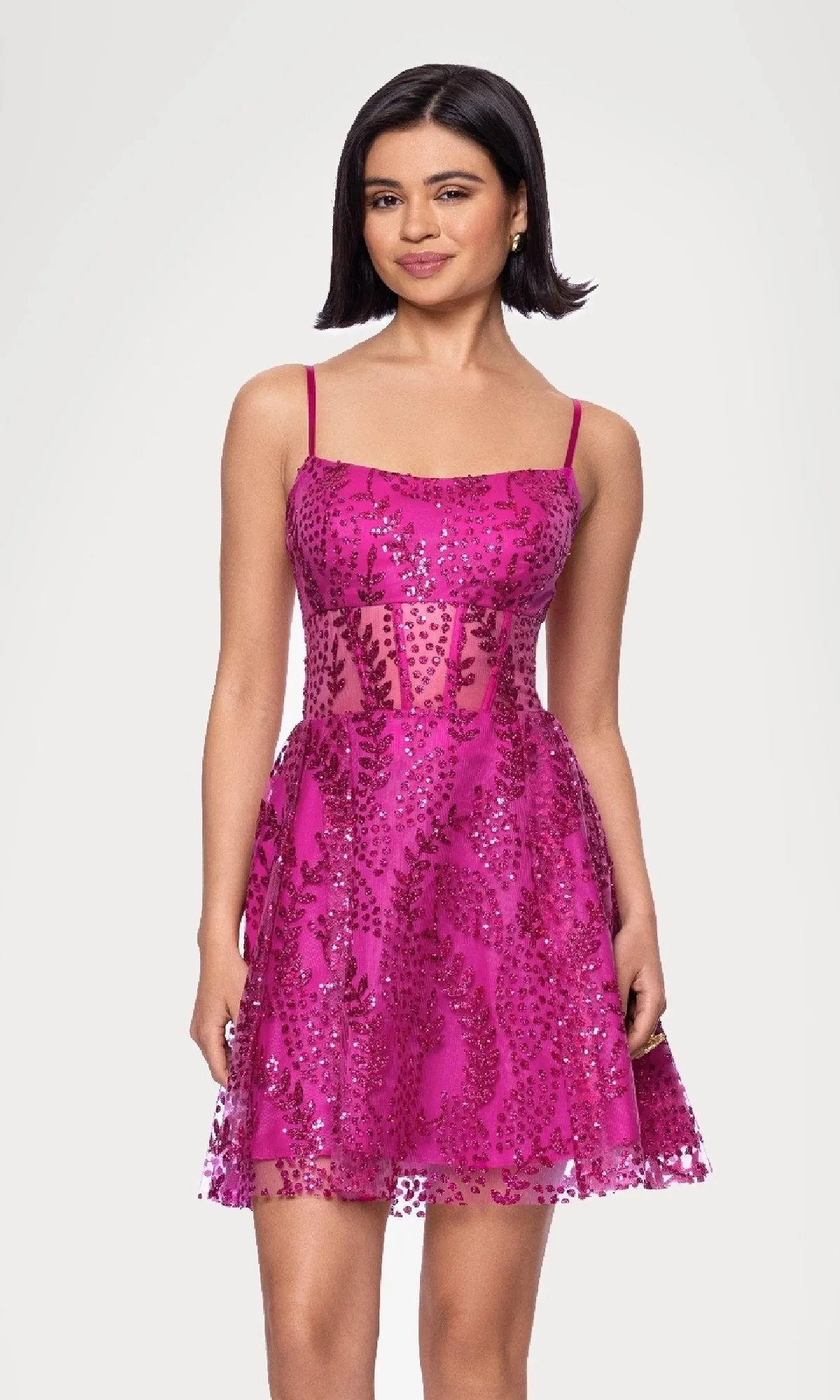 Short Glitter Hoco Dress: Blondie Nites 5153BN sold by PromGirl